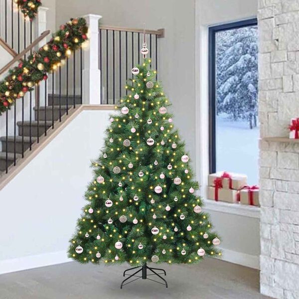 vidaXL Sapin de No&euml;l artificiel avec 300 LED Vert 240 cm PE et PVC