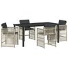 vidaXL Ensemble de salle &agrave; manger pour jardin 5 pc Gris clair