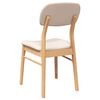 vidaXL Chaises &agrave; manger coussins 2 pcs naturel bois massif caoutchouc