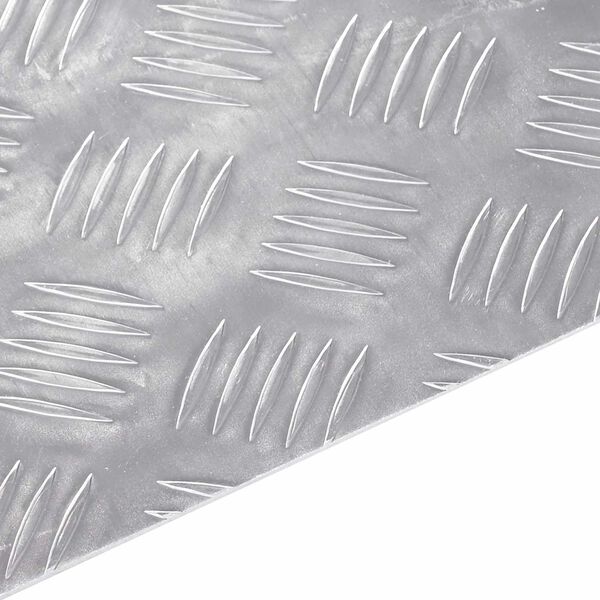 vidaXL Nez de marche Rectangulaire 2 pcs Argent&eacute; 50 x 25 cm Aluminium