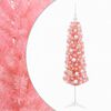 vidaXL Sapin de No&euml;l artificiel &eacute;troit avec boules 150 cm 150 LED