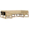 vidaXL Ensemble de canap&eacute;s d'ext&eacute;rieur 6 pc Blanc et Beige