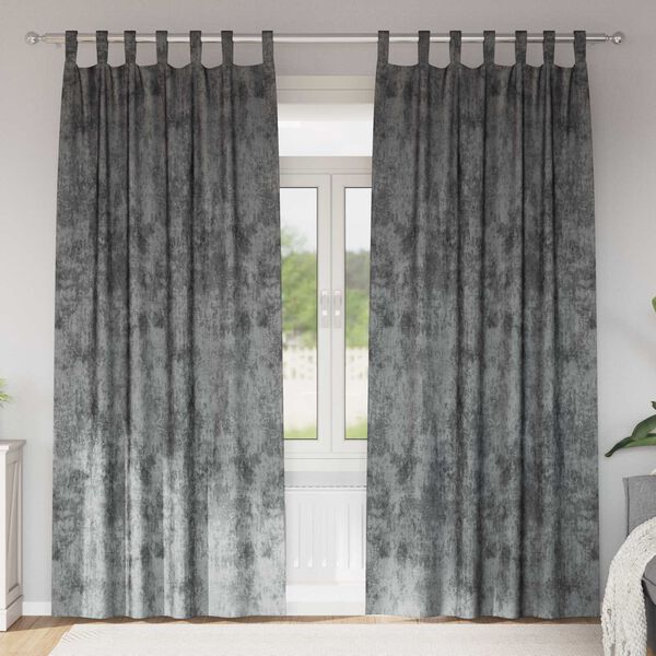 vidaXL Rideaux en velours 2 pcs Gris 245 x 140 cm Velours