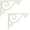 vidaXL Supports d'&eacute;tag&egrave;re murale 2 pc Blanc antique 12,5 x 17 x 3 cm