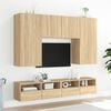 vidaXL Meuble TV mural chêne sonoma 80x30x30 cm bois d'ingénierie