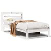vidaXL Cadre de lit avec t&ecirc;te de lit sans matelas blanc 100x200 cm