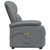 vidaXL Fauteuil de massage Gris Similicuir