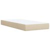 vidaXL Sommier &agrave; lattes de lit avec matelas Cr&egrave;me 80x200 cm Tissu