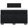 vidaXL Sommier &agrave; lattes de lit avec matelas Noir 120x200 cm Velours
