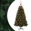 vidaXL Sapin de No&euml;l artificiel avec boules 120 cm 150 LED Blanc chaud