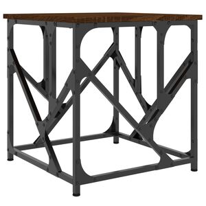 vidaXL Table basse ch&ecirc;ne marron 45x45x47,5 cm bois d'ing&eacute;nierie