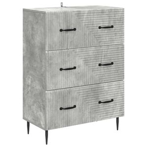 vidaXL Armoire &agrave; tiroirs Gris b&eacute;ton 66 x 34,5 x 89,5 cm