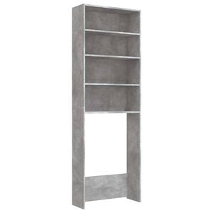 vidaXL Meuble pour machine &agrave; laver Gris b&eacute;ton 64x24x190 cm