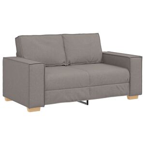 vidaXL Canap&eacute; 2 places Taupe 120 cm Tissu