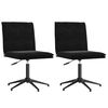 vidaXL Chaises &agrave; manger lot de 2 Noir Velours
