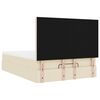 VidaXL Cadre de lit ottoman avec matelas crème 140x200 cm tissu