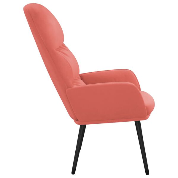 vidaXL Chaise de relaxation Rose Velours