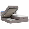 vidaXL Lit coffre avec matelas et LED Taupe 160 x 200 cm Tissu