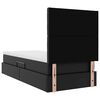vidaXL Lit avec rangement et LED Noir 100 x 200 cm Simili cuir