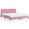 vidaXL Cadre de lit avec LED sans matelas Hanko rose 180x200 cm velours