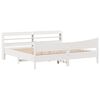 vidaXL Cadre de lit et t&ecirc;te de lit blanc 180x200 cm bois de pin massif