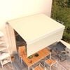 vidaXL Auvent automatique r&eacute;tractable avec store 4x3 m Cr&egrave;me