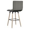 vidaXL Tabourets de bar lot de 2 gris clair tissu