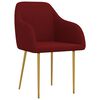 vidaXL Chaises &agrave; manger lot de 6 rouge bordeaux velours