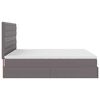 VidaXL Cadre de lit ottoman avec matelas gris 200x200 cm similicuir