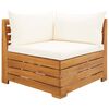 vidaXL Canap&eacute; d'angle sectionnel 1 pc et coussins Bois d'acacia massif