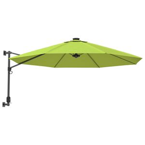 vidaXL Parasol mural pomme verte 290 cm