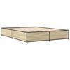 vidaXL Cadre de lit sans matelas ch&ecirc;ne sonoma 120x190 cm