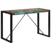 vidaXL Table à manger 120x55x76 cm bois massif de récupération