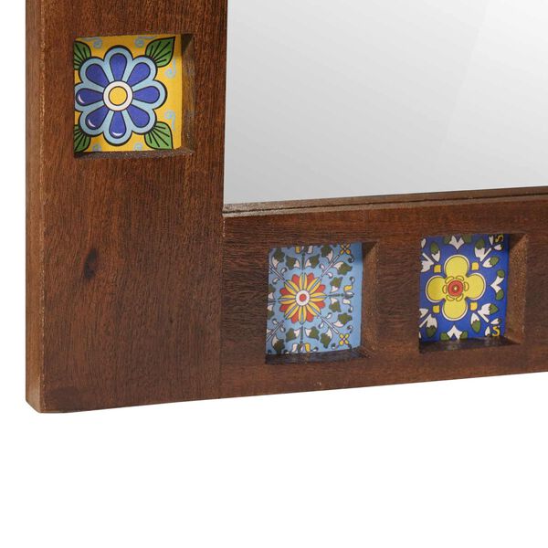 vidaXL Miroir de salle de bain avec stockage Noyer 50 x 70 x 3 cm