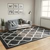 vidaXL Tapis lavable noir et blanc 190x300 cm antid&eacute;rapant