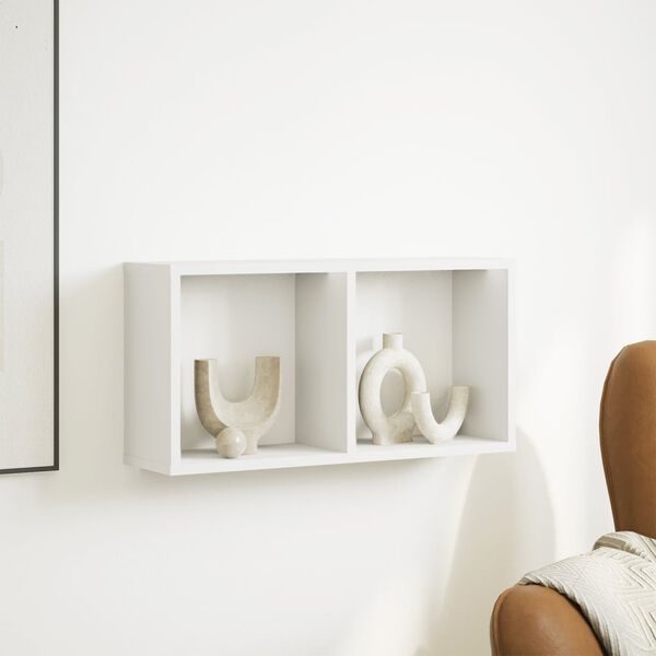 vidaXL Armoire murale 60x16x30 cm blanc bois d'ing&eacute;nierie