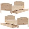 vidaXL Cadre de lit sans matelas 90x190 cm bois de pin massif