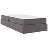 vidaXL Lit avec rangement et matelas avec matelas 2 pcs Gris Cuir