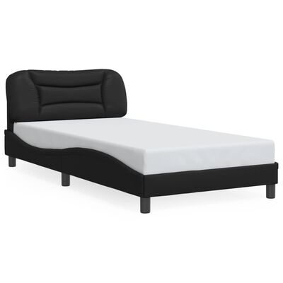 vidaXL Cadre de lit sans matelas noir 100x200 cm similicuir