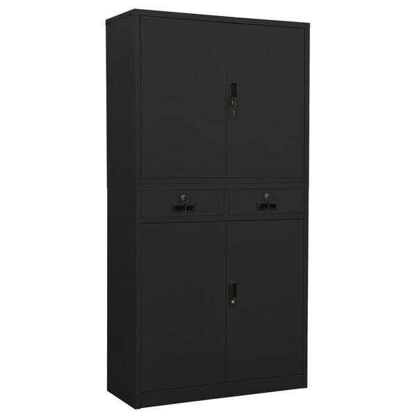 vidaXL Armoire de bureau Anthracite 90x40x180 cm Acier