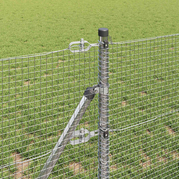 vidaXL Poteau de cl&ocirc;ture. Argent&eacute; 50 x 0,4 m (maille de 16 x 16 mm)