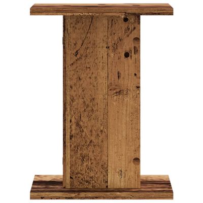 vidaXL Supports de haut-parleurs 2 pcs vieux bois bois d'ingénierie