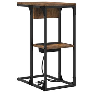 vidaXL Cabinet de chevet Ch&ecirc;ne fum&eacute; 41,5 x 26 x 60,5 cm