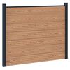 vidaXL Panneau de cl&ocirc;ture WPC et Aluminium Marron
