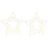 vidaXL Lumières de Noël silhouette d'étoile 2 pcs 50 LED blanc chaud