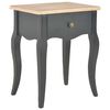 vidaXL Table de chevet Noir et marron 40x30x50 cm Bois de pin massif