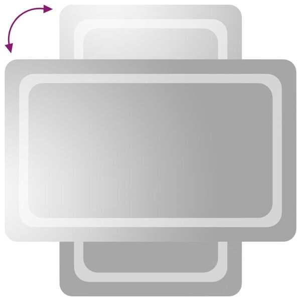vidaXL Miroir de salle de bain &agrave; LED 50x80 cm