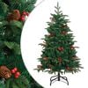 vidaXL Sapin de No&euml;l artificiel avec pommes de pin et baies 150 cm