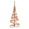 vidaXL Sapin de No&euml;l &agrave; LED avec boules 80 LED blanc chaud 120 cm