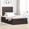 vidaXL Cadre de lit ottoman avec matelas marron fonc&eacute; 120x200 cm tissu